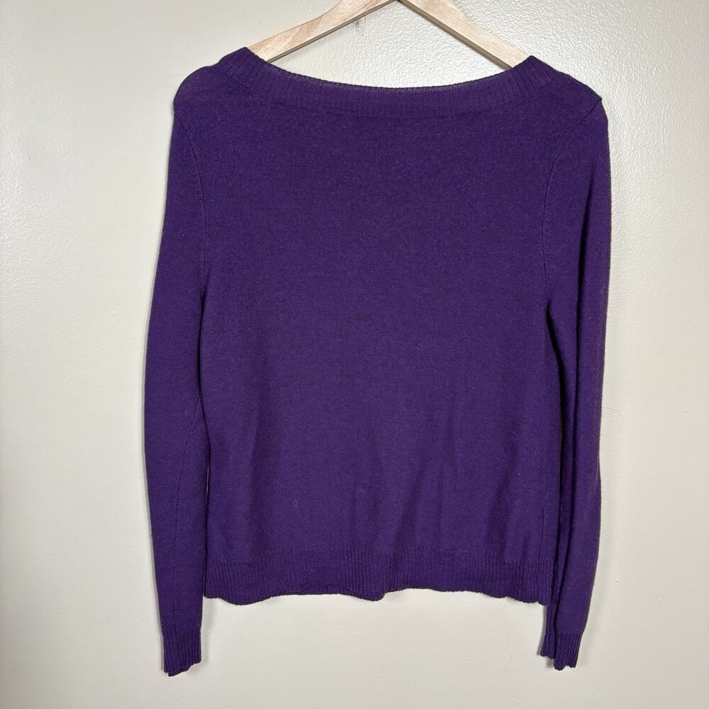 Eileen Fisher Petite Merino Wool Sweater Purple Long Sleeve Women's PP Crewneck